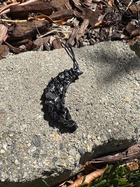 Elite Shungite Crescent Pendant