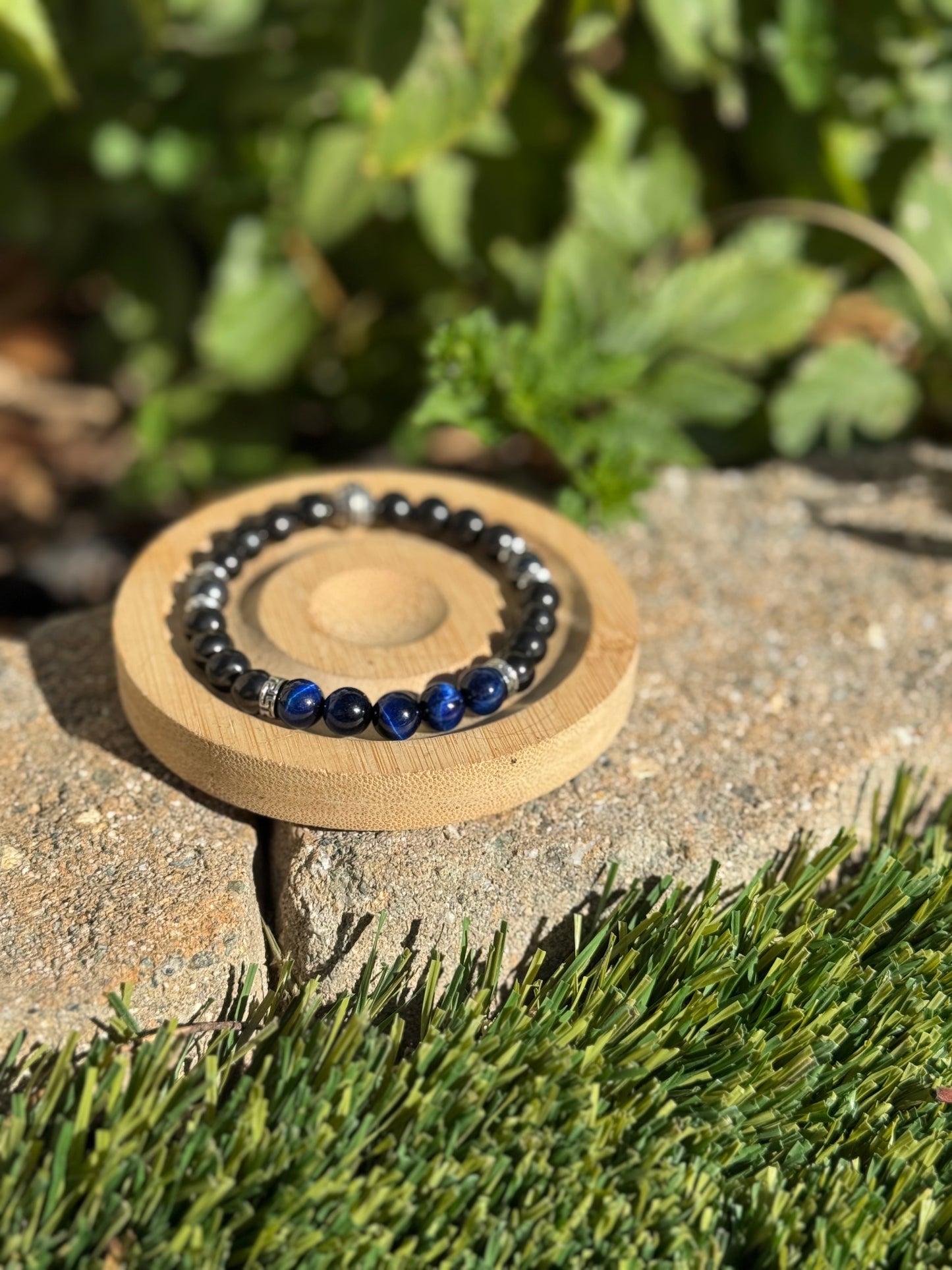 Men’s Shungite & Blue Tiger Shungite Serenity Bracelet