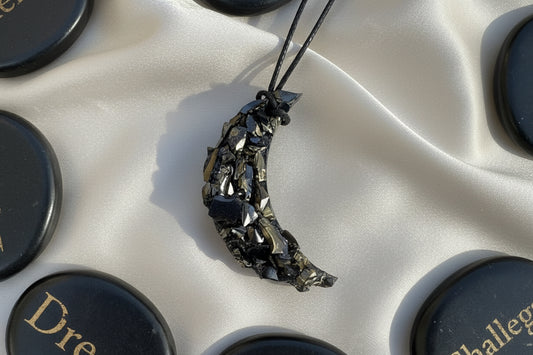 Elite Shungite Crescent Pendant