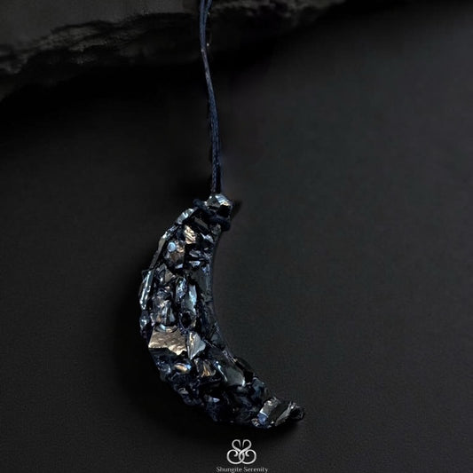 Elite Shungite Crescent Pendant